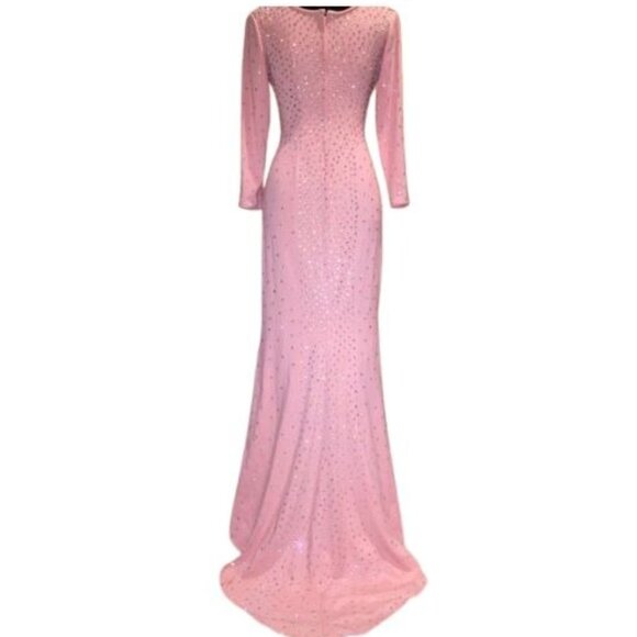 Wow Couture Luxurious Designer Swarovski Crystals Beaded Evening Prom Gown Dress - Picture 11 of 16